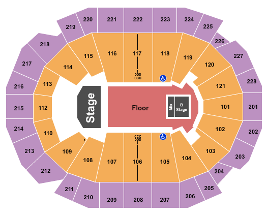 Fiserv Forum Tyler, The Creator Seating Chart